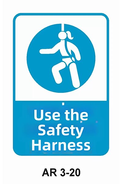 Outdoor One Wear Safety Belt Women Figure Work Safety Warning Sign 1 Piece Pv...