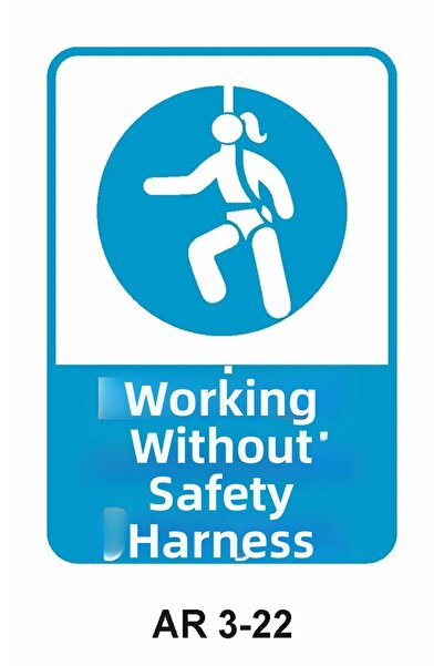 Outdoor One Work Without Safety Belt Women Figure Work Safety Warning Sign 1 ...