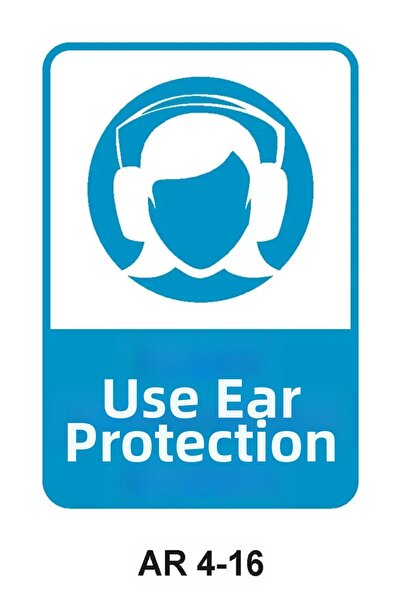 Outdoor One Ear Protective Use Women Figure Work Safety Warning Sign 1 Piece ...