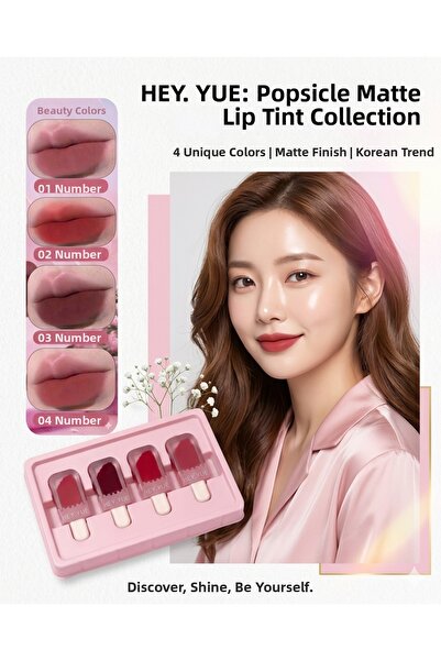 Hey Yue Hey.Yue Matte Tint Set of 4 (01-02-03-04) |   Permanent Matte Liquid ...