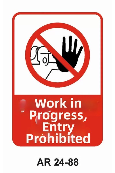 Outdoor One Working Is Forbidden Entering Women Figure Work Safety Warning Si...