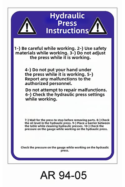 Outdoor One Work Safety Warning Sign 1 Piece Pvc 21 X 29cm
