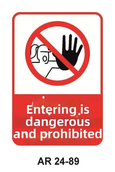 Outdoor One Going into Is Dangerous and Prohibited Women Figure Work Safety W...