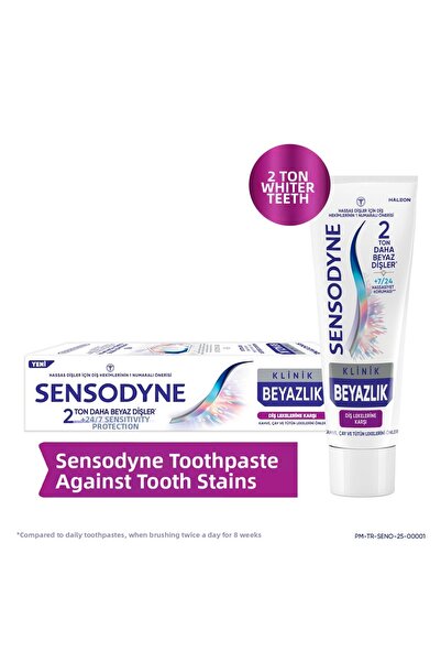 Sensodyne معجون أسنان كلينيك ضد بقع الشاي والقهوة والتبغ 75 مل