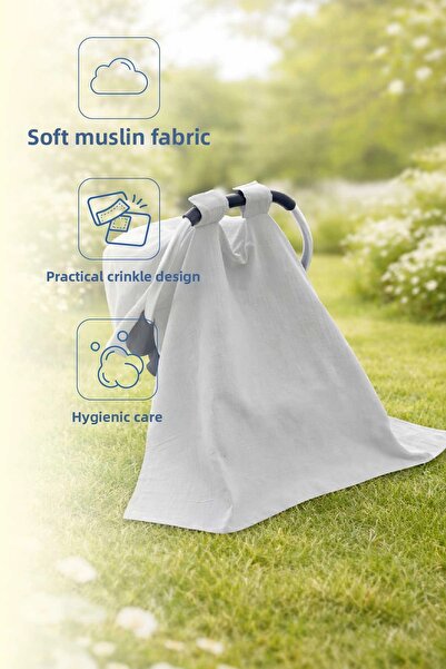 Babyjem Bürümcük Baby Carrier Cover and Multi-Purpose Blanket Gray Art-809