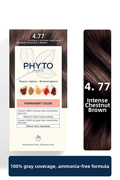Phyto Color Ammonia-Free Permanent Natural Ingredient Herbal Hair Dye 4.77 In...