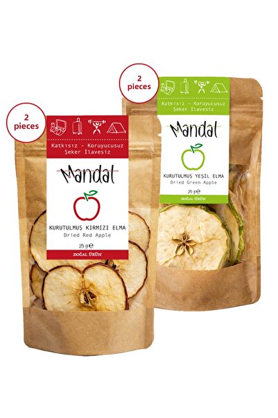 Mandal Green and Red 100 grams of Dried Apple Fruit - Dried Slices