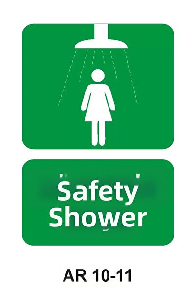 Outdoor One Security Shower Women Figure Work Safety Warning Sign 1 Piece Pvc...