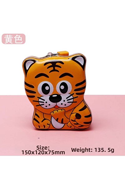 Livava Μεταλλικός κουμπαράς με φιγούρα μωρού τίγρη - Παιδικό κουτί αποταμίευσ...
