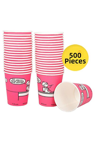 OFIX Cardboard Cups Custom Printed 7 oz 180 ml 500 Pieces - Fuchsia