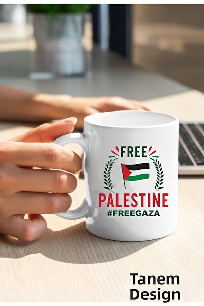 Tanem Tasarım كوب مطبوع بتصميم فلسطيني، كوب غزة، كوب كودس كلاسيكي