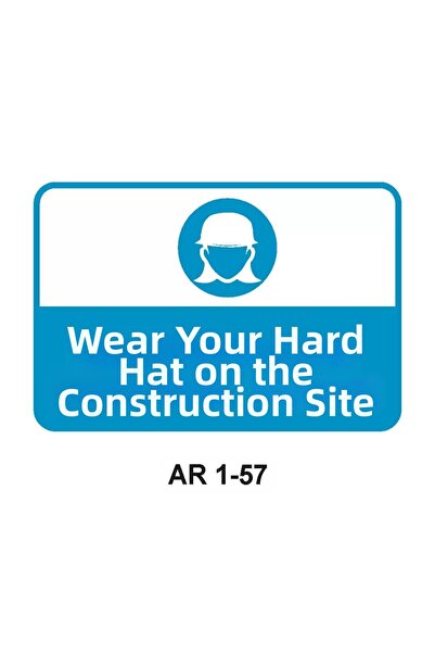 Outdoor One Wear Your Site Site Helmet Women Figure Work Safety Warning Sign ...