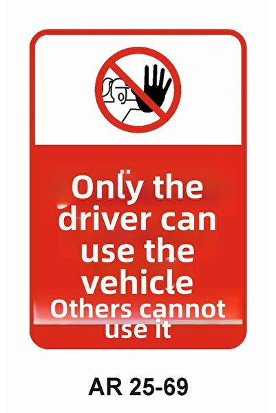Outdoor One Drivers Only Cannot Use Vehicles Women Figure Work Safety Warning...