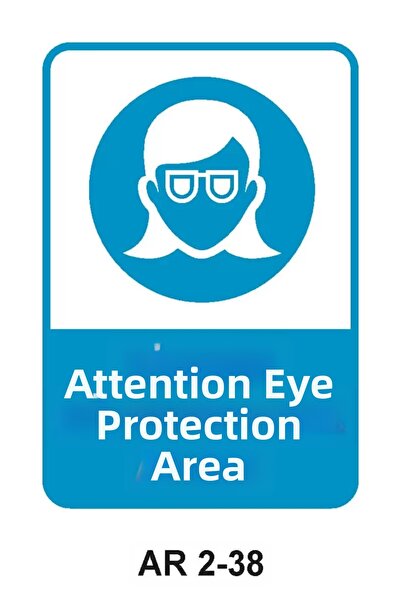 Outdoor One Caution Eye Protection Area Women's Figure Work Safety Warning Si...