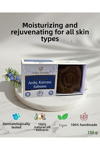 ŞİFA DOĞAL YAŞAM Delya Stone-Fired Juniper Tar Soap – Handmade Vegan Soap