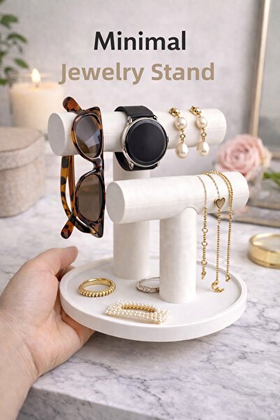 3D Stylish Mini Jewelry Stand, Bracelet Necklace Ring Watch Organizer, Access...