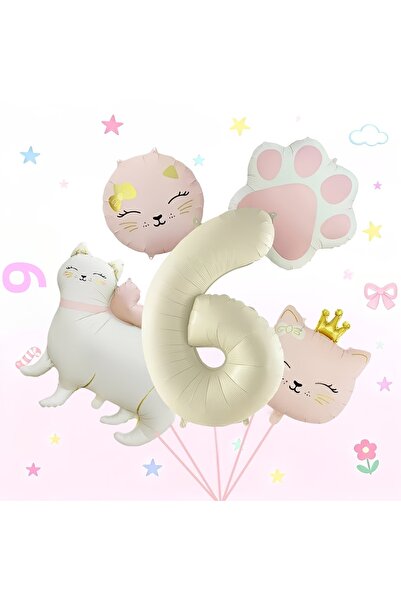 ÇITIPITISTORE Μπαλόνια για γιορτή γενεθλίων με θέμα τη γάτα