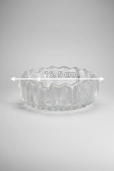 İpek Porselen Scrumieră din sticlă transparentă cu design modern 16,5 cm