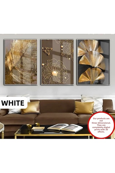 Harika bir ev Καφέ-χρυσό Κομψό Σετ Λουλουδιών χωρίς ανάγλυφο σχέδιο | Επιτραπ...