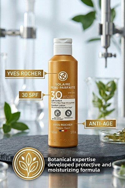 Yves Rocher لوشن واقي من الشمس بعامل حماية من الشمس 30 للوجه والجسم، حماية من...