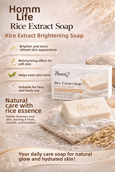 hommlife Herbal Rice Extract Soap