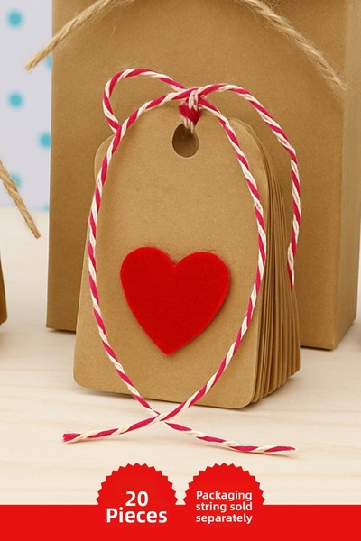 Bimotif 20 τεμάχια από κραφτ τσόχα με ετικέτες με τρύπα, ετικέτες συσκευασίας...