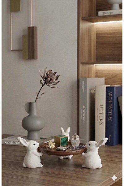 NureStore Cute Rabbit Decorative Mini Plate - Jewelry Stand Organizer