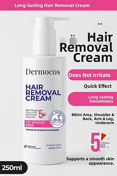 Dermocos كريم إزالة الشعر - سريع المفعول للجنسين ومناسب لجميع أنواع البشرة 25...