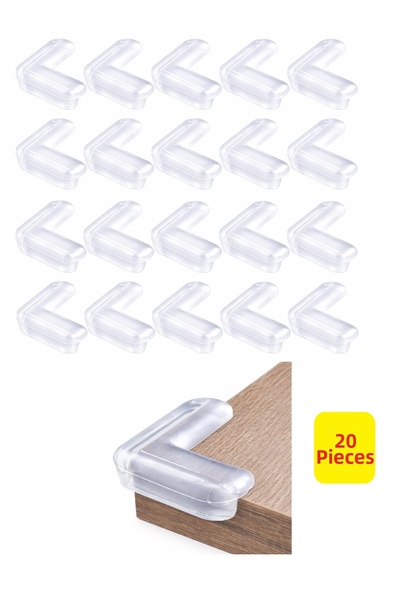 demethome 20 Pieces of Bunch Home Triangle Baby Silicone Διαφανές γωνιακό προ...