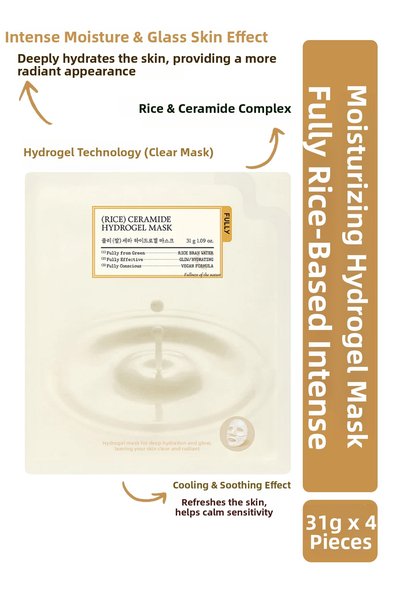 FULLY Rice Ceramide Hydrogel Mask - Rice Extract Moisturizing Hydrogel Mask 4...