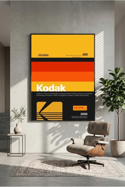 postercraft Kodak Retro Wooden Table Poster (Unframed)