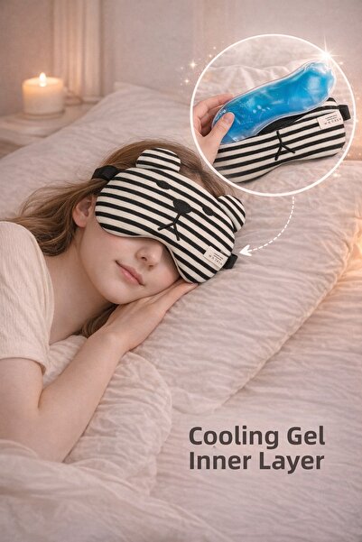 PULİNİN DÜKKANI Silicone Gel Inner Layer Sleep Band | With Cooling & Hot Comp...