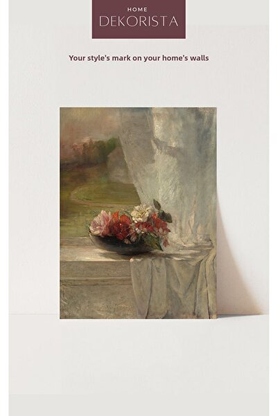 HOME DEKORİSTA Vintage αφίσα με λουλούδια, τοίχος γκαλερί, καλλιτεχνική εκτύπ...