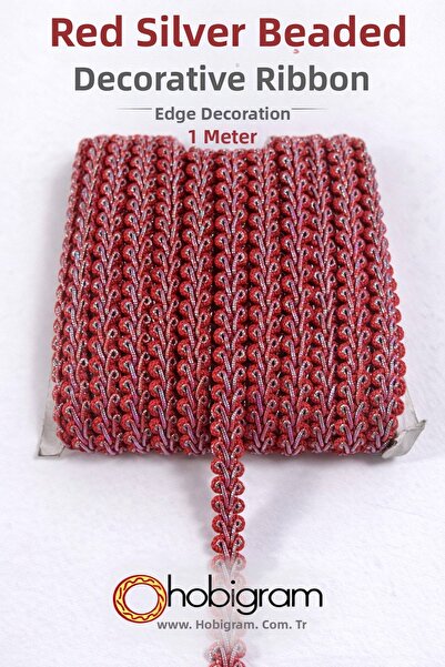 Hobigram Κόκκινη Ασημένια Γκλίτερ Διακοσμητική Κορδέλα Κόρνελα Κόρνελα Κόστος...