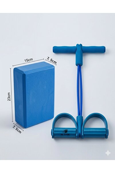 nkspor Stay Fit at Home Set 2 Tube Body Trimmers and Blue Yoga Block 23X15X7....