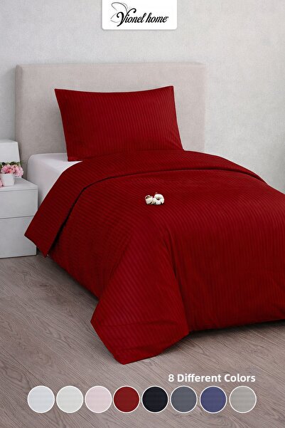 Vionel Home Μονό σετ παπλωματοθήκης από 100% βαμβακερό σατέν |   Σειρά Premiu...