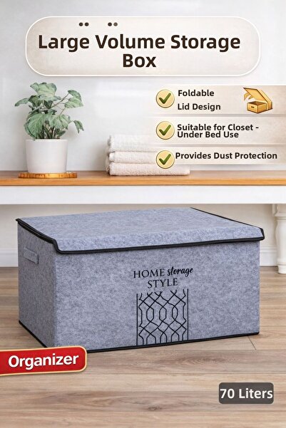 Funny Life Κουτί αποθήκευσης πολλαπλών χρήσεων 70 LT με κάλυμμα από τσόχα – Α...