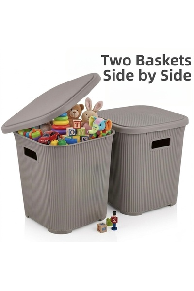 ALY DURU Καλάθι οργάνωσης πολλαπλών χρήσεων με καπάκι, Οργανωτής ντουλάπας κο...