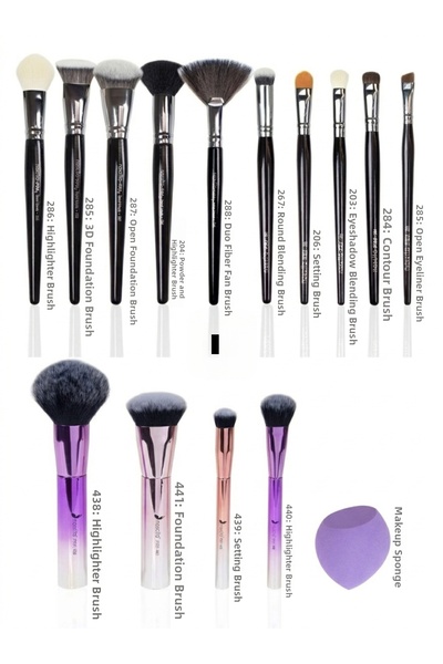 nascita Επαγγελματικό σετ πινέλων μακιγιάζ 10 τεμαχίων 53 + 5 βασικά πινέλα μ...