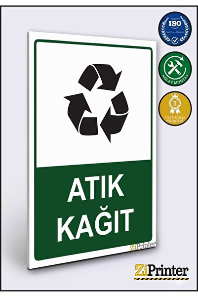 ZiPrinter Waste Paper Warning Sign Dekota 50X70 cm
