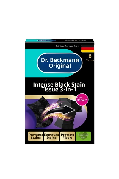 Dr.Beckmann Protective Wipes for Black Clothes, Pack of 6 – Effective Protect...