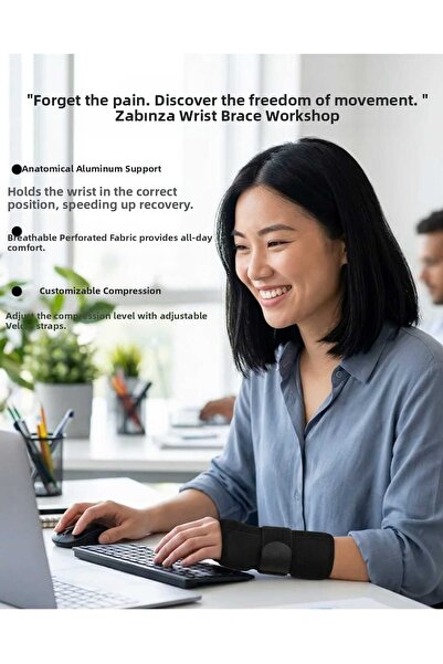 zabinza Neoprene Hand Wrist Splint - Compatible with Right and Left Hands