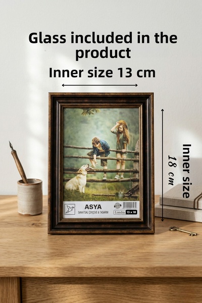 Asya Çerçeve Decorative Antique Patterned Baroque Copper 13X18 Plastic Photo ...