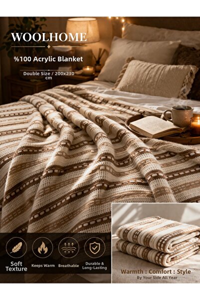 WOOLHOME غطاء سرير مزدوج