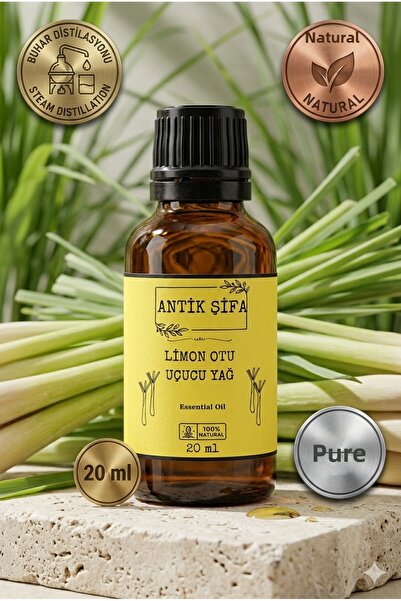 Antik Şifa 20 مل زيت عشبة الليمون العطري النقي 100%