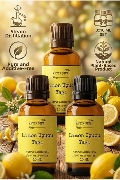 Antik Şifa 100% Pure Lemon Peel Oil - 3x10ml