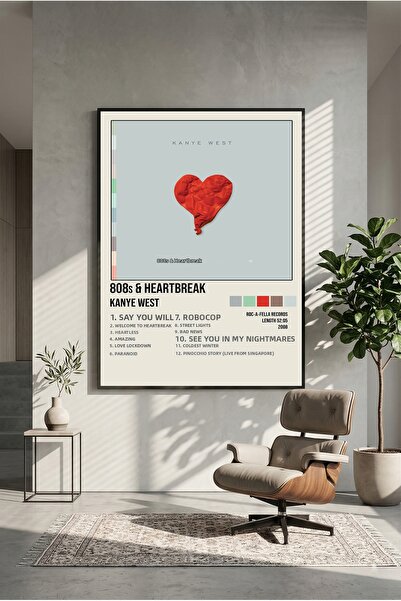 postercraft Poster din lemn cu albumul 808's & Heartbreak al lui Kanye West (...