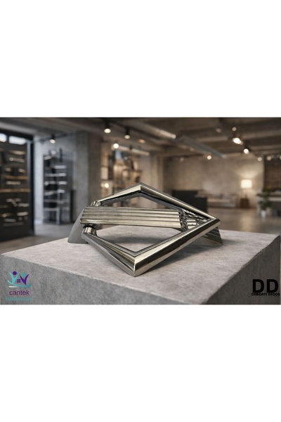 DEMONTE DECOR خزانة ميلان ساراكاك المثلثة، درج، مقبض أثاث (سعر القطعة) فضي