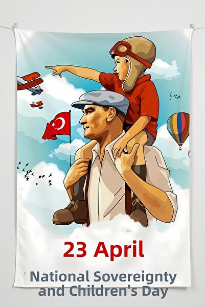 Charmbi Αισθητικό υφαντό τοίχου με θέμα τον Ατατούρκ της 23ης Απριλίου – Υφαν...