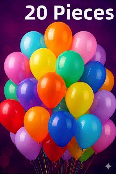 Renkli Party 20 قطعة من البالونات الملونة ذات الألوان المختلطة لحفلات أعياد ا...